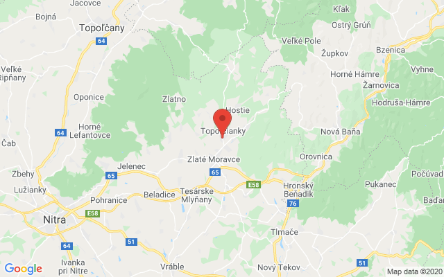 Google map: Železničná ulica 6, 951 93 Topoľčianky